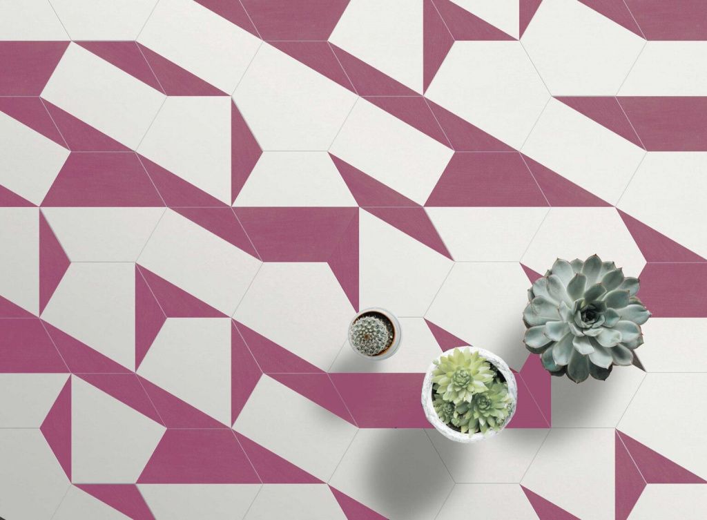 Покрытия оттенка Viva Magenta способны составить отличную комбинацию с цветами нейтральной палитры