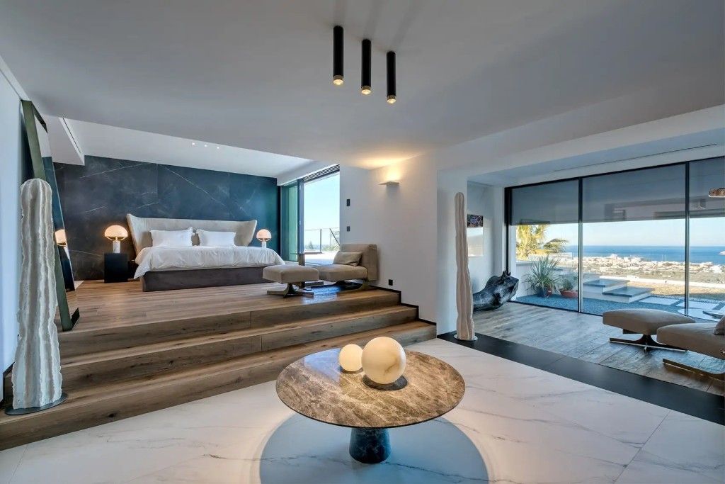 Спальня в проекте «WhiteRock Villa Monterey» на Ибице
