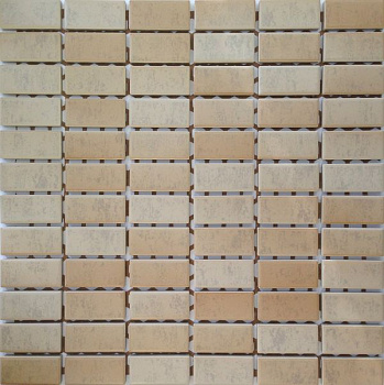 Мозаика из керамики Naturline Beige / Бежевый K515580 чип 2,5х5 сетка