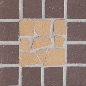 Вставка мозаичная Star/Звезда из клинкера (на сетке)