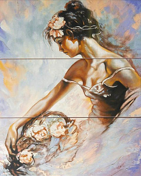 Панно Arabeski blue panno 01(комплект из 3 шт)