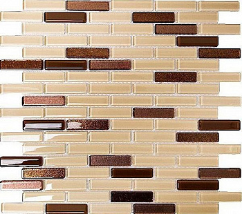 Мозаика Flora (Флора) прозрачное листовое стекло (1,5х6,2)