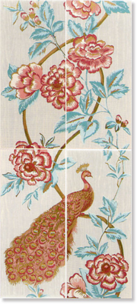 Панно COMP.4PZ VIV.ROSA/AZZ.PAVONE (изображение)