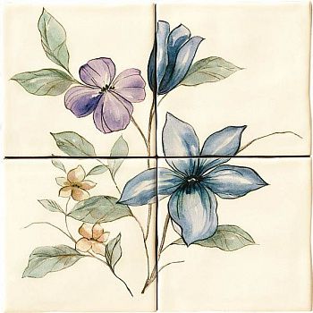 Декор Jardin Viola Crema (4 шт)