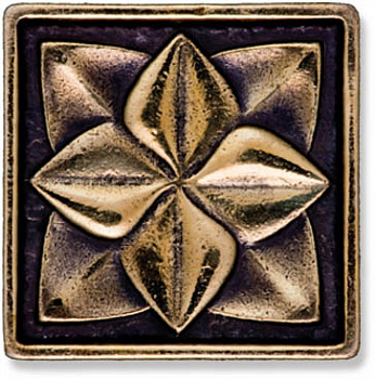 Декоративная латунная вставка "Лилия"