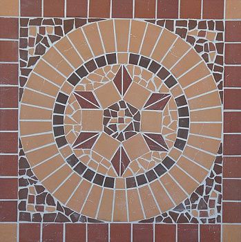 Панно мозаичное Flower/Цветок клинкернаое (на сетке)