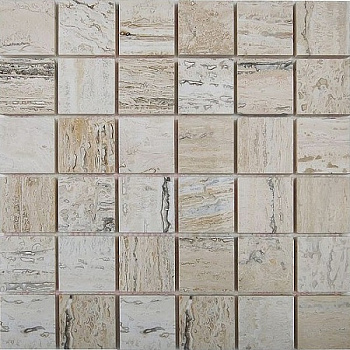 Мозаика VANILLA WOOD ТРАВЕРТИН нат.камень (5x5)