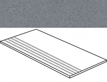 Фронтальная ступень Impression серый 7РЕК с насечками