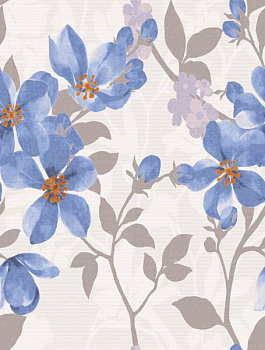 Настенная плитка 1034-0173 Натали Флауэр голубой