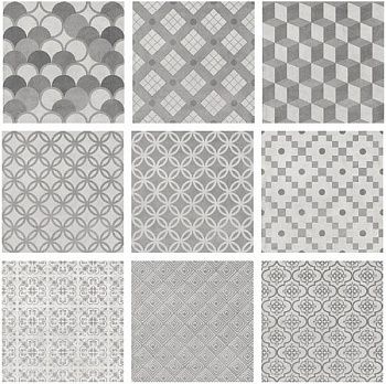 Керамогранит Карнаби-стрит орнамент серый (SG1576N)