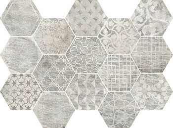 Керамогранит INSIEME Esagona Graffity Grigio