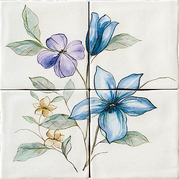 Декор Jardin Viola Bianco (4 шт)