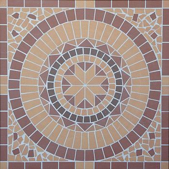 Панно мозаичное Round/Круг клинкерное (на сетке)