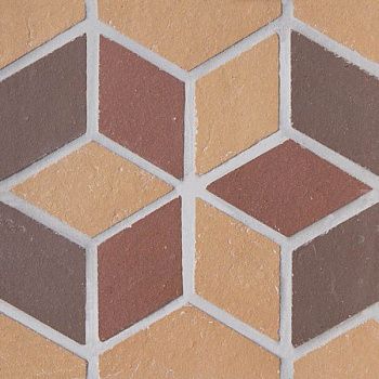 Вставка мозаичная Flower/Цветок из клинкера (на сетке)