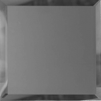 Квадратная зеркальная графитовая матовая плитка с фацетом 10 мм (КЗГм1-10)