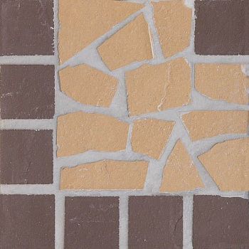 Угловая вставка мозаичная Star/Звезда из клинкера (на сетке)