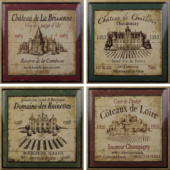 Декор Wine Decors Label 4pz
