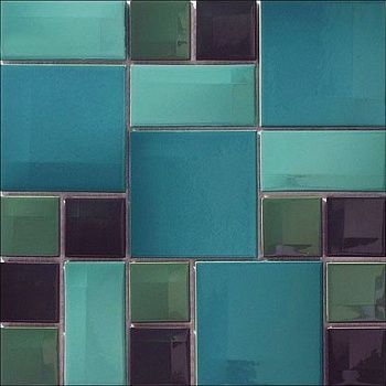 Мозаика из керамики Day-To-Day Aqua Blue/Голубой K5400808 чип 5х5 5х10 10х10 сетка