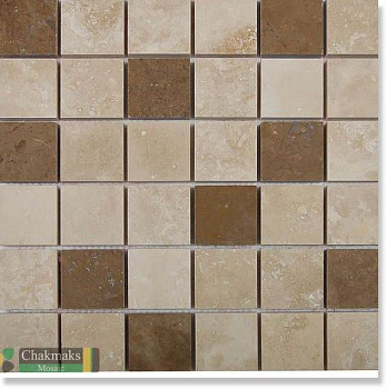 Мозаика LIGHT NOCE ТРАВЕРТИН нат.камень (5x5)