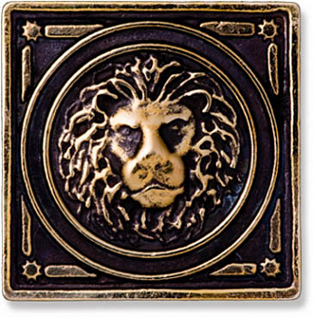 Декоративная латунная вставка "Лев"