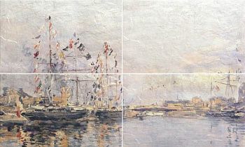 Панно Normandie blue panno 01 (комплект из 4 шт) (010301001795)