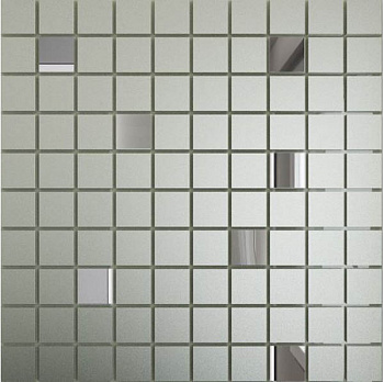 Мозаика зеркальная Серебро матовое + Графит См90Г10 ДСТ  чип 25 х 25