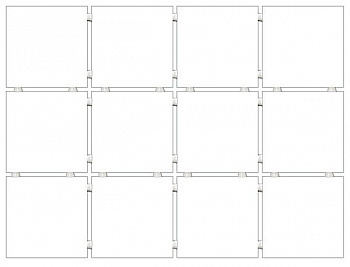 Настенная плитка 1230Т Конфетти белый матовый 9,9х9,9 полотно