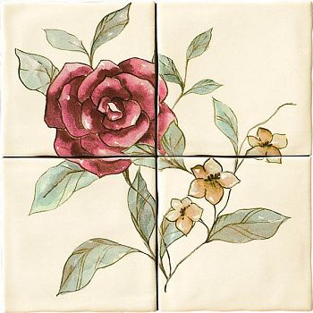 Декор Jardin Rosa Crema (4 шт)