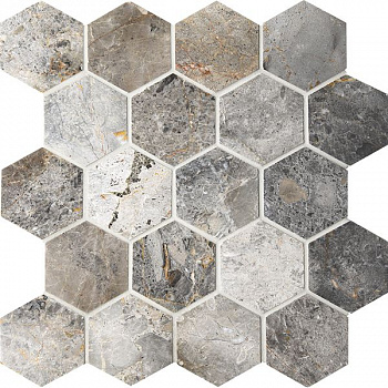 Мозаика Hexagon VLgP 64x74  натур.мрамор