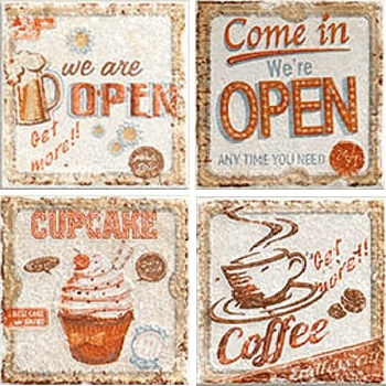 Декор настенный Decoro Pedraricca A/B/C/D (комп/4шт)