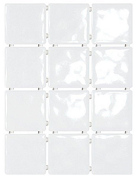 Плитка 1236 Бриз белый, полотно 30х40 из 12 частей 9,9x9,9