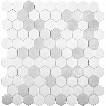 (Vidrepur) Мозаика Hex № 100/514 Antid. (на сетке) 31.7x30.7