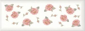 Настенная плитка Веджвуд 15035 N цветы белый грань