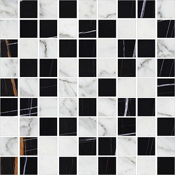 Мозаика Marble Trend Nero Dorato K-1000(1004)/LR(CR)/m01